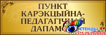 Табличка Настаўнiцкая   300*100мм на белорусском языке в золотистых тонах Изображение #5
